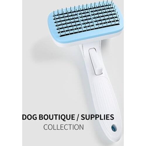 LeChong Pet dog Hair removal needle combs automatic cat knot cleaning brush candy color non-slip pet cleaning tool