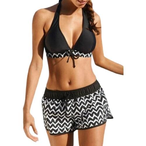 Swimsuit Female Women Tankini Sets Two Piece Bikini Sets With Surfing Short Shorts Swimwear Bikini 2021 Woman Brazilian Костюм Ж