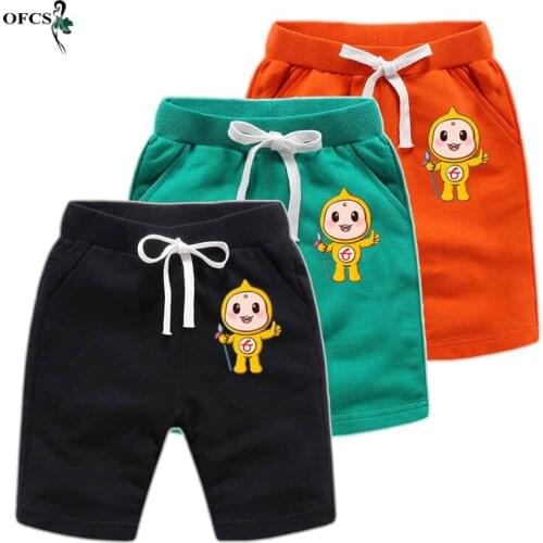 Summer Kids Shorts Hot! Children Clothing Cotton Fashion Beach Short Girl Cartoon Elastic Waist Causal Cute Sports Pants 2-15T