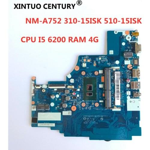 Mainboard NM-A752 CPU:I5-6200 4GB DDR4 80SM 80SR for lenovo laptop 310-15ISK 510-15ISK motherboard FRU 5B20L35917 5B20L35833