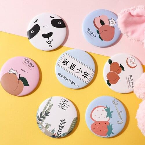 Mini Round Pocket Mirror Makeup Mirror Portable Hand Mirror Makeup Vanity Mirror Compact Mirror Cosmetic Tool Travel Accessories