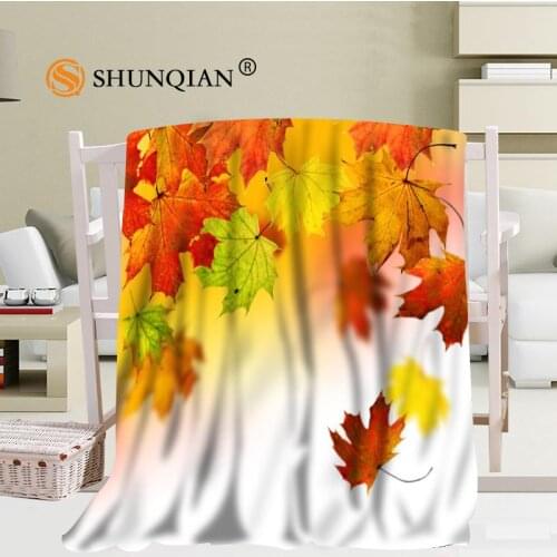 Custom Maple Leaf Maple Blanket Soft DIY Your Picture Decoration Bedroom Size 56x80Inch,50X60Inch,40X50Inch A7.10