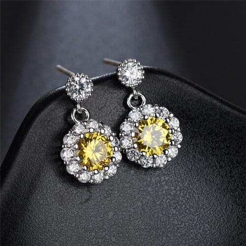 Classic Fashion Mosaic AAA Zircon Earrings For Women 2021 Trend European American S 925 Silver Needle Lavish Dinner Eardrop