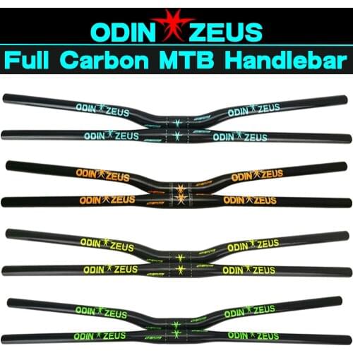 ODINZEUS New Full Carbon Mountain Bicycle Handlebar /Flat/Rise MTB Carbon Handlebar Bike Part 25.4mm/31.8mm*580-740mm