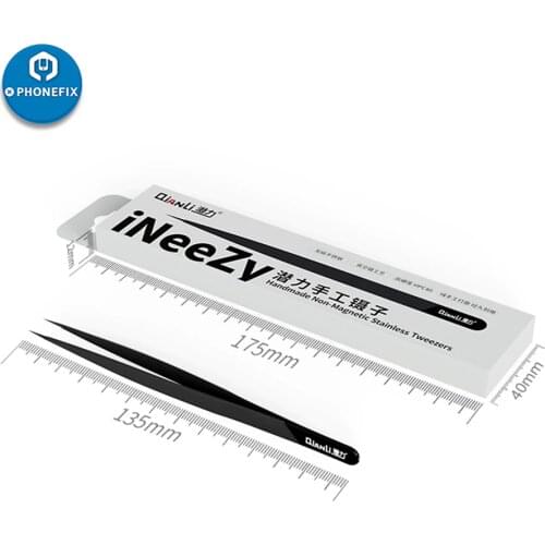 Qianli Handmade Tweezers Pointed Tip Non-Magnetic Stainless Hand Polished Manual Gringding Tools Forceps Electronics Tool Kit