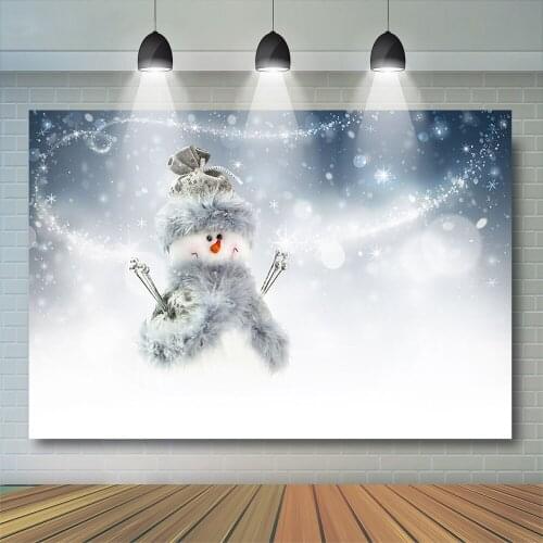 Christmas Snowman Backdrop for Photography Party Joy to the world Background Snowfalke Party New Year Party Decoration