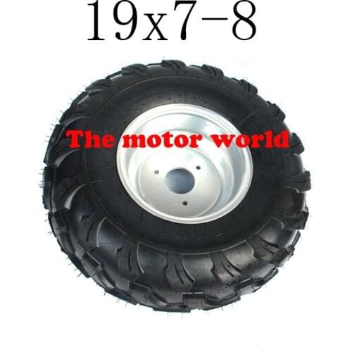 Good Reputation 19x7-8 Tyre with Rim Fit for ATV Buggy Quad Lawn Mower Garden Tractor 150cc 200cc 250cc 300cc Front Rear Wheel