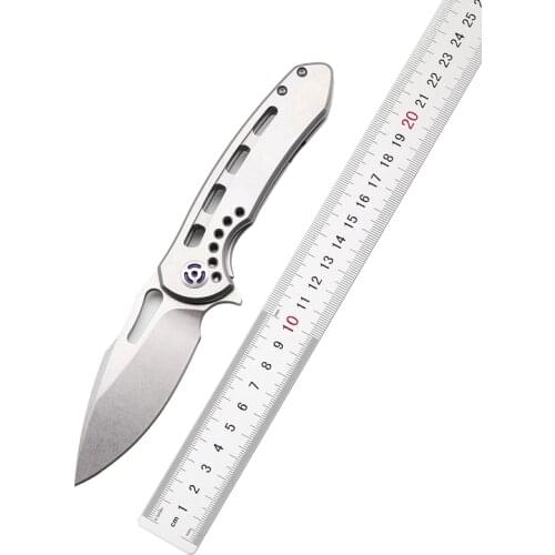 HQ2 clamshell folding knife ball bearing D2 blade steel handle outdoor camping multi-function hunting kitchen knife EDC tool