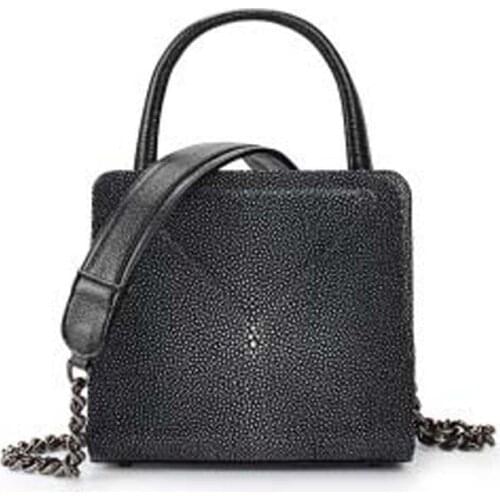 Yuanhui Pearl fish skin Female bag wome chain bag Single shoulder bag fashion female women handbag stingray skin women bag