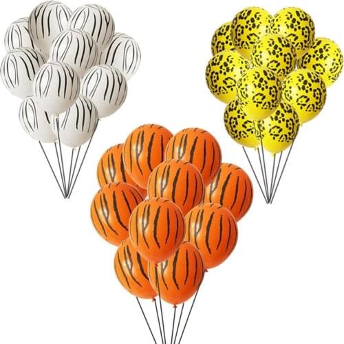 Chicinlife 10pcs 10 inch Jungle Safari Animal Latex Balloon Woodland Kids Baby Shower Happy Birthday Party Decoration Supplies