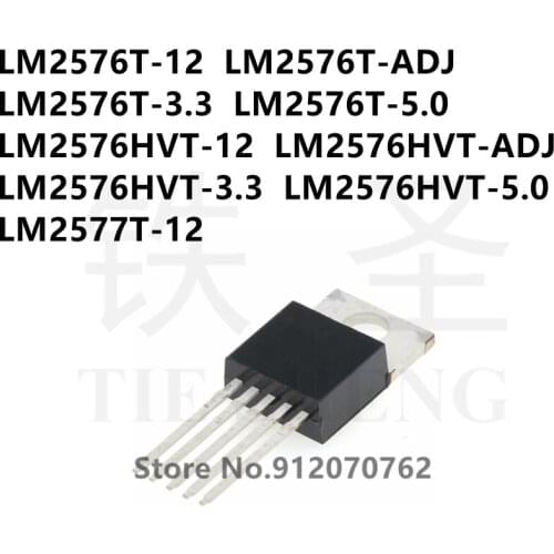 10PCS LM2576T-12 LM2576T-ADJ LM2576T-3.3 LM2576T-5.0 LM2576HVT-12 LM2576HVT-ADJ LM2576HVT-3.3 LM2576HVT-5.0 LM2577T-12 TO220-5