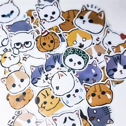 40pcs Cute cat Stickers Beautiful Stickers /Decorative Sticker /DIY Craft Photo Albums Album Junk Journal Planner