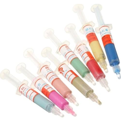 8pcs Mayitr Diamond Polishing Lapping Paste Compound Syringes Set 5 Gram 0.5-10 Micron for Jewelry Metal Mayitr Abrasives Pastes