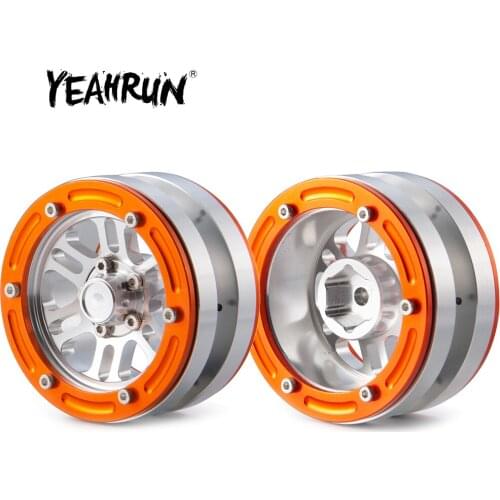 RC Toy Car Parts Alloy Metal 1.9" Beadlock Wheel Rims Hubs for Axial SCX10 CC01 F350 D90 1:10 RC Crawler Car
