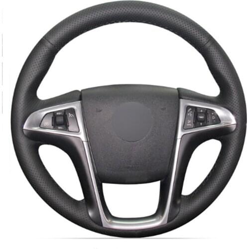 DIY Sewing-on PU Leather Steering Wheel Cover Exact Fit For Buick Lacrosse 2009-2012 Chevrolet Equinox 2010-2016