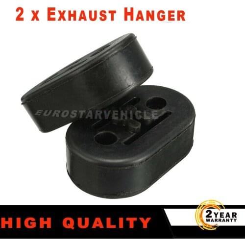 2 PCS NEW l Exhaust Mount Repair Hanger Bracket Heavy Duty Rubber Replacement Universal
