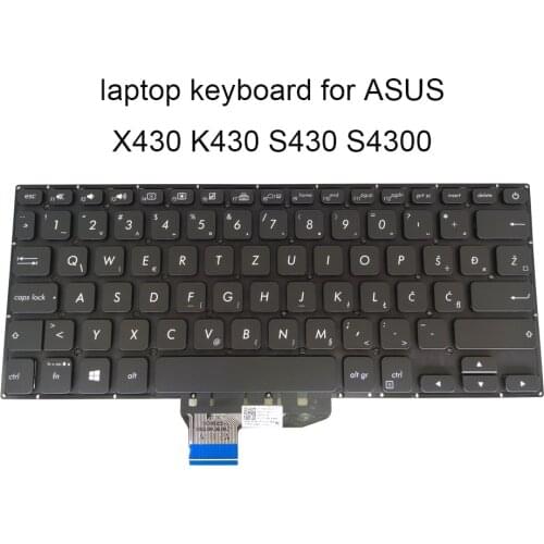 Backlit Keyboard for ASUS S430U UA X430 UF UN X430 K430 X412 WB Slovenian Croatian black silver 0KNB0 2608WB00 260AWB00 New