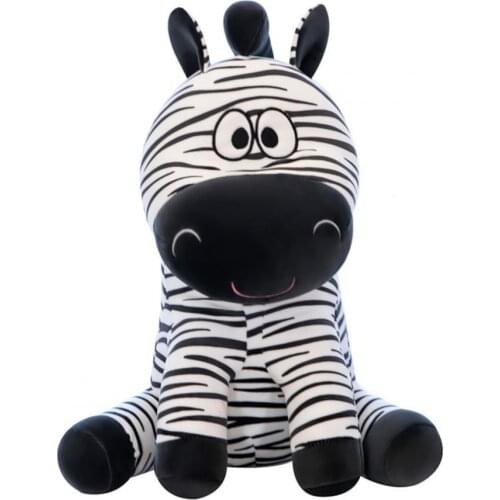 40cm Lovely Plush Animal Doll Cartoon Zebra Multipurpose Animal Stuffed Doll Toy Home Ornament for Holiday Gift