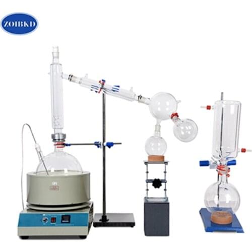 Laboratory Equipment 10L Short Path Distillation With Stirring Heating Mantle Include Cold trap For Purification Of Plant Hemp