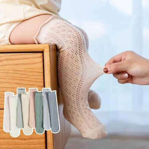 Toddler Newborn Kid Baby Boys Girls Socks Summer Hollow Out Stretch Cotton Stock Cute Sweet Thin Stocking Accessories