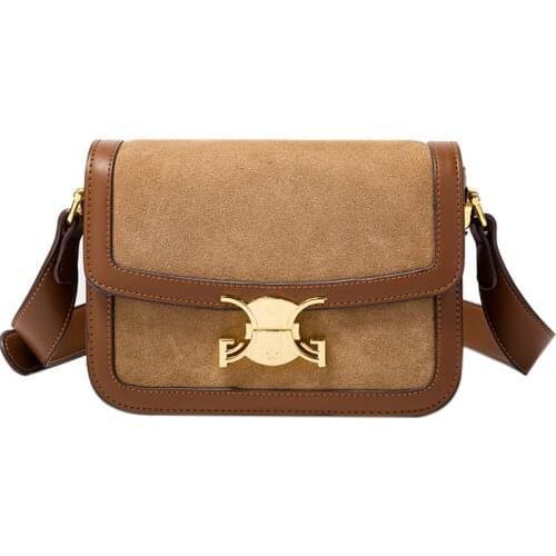 2021 New Style GG Lock Fashion Sample Dhoulder Ladies Bags Frosted Cowhide Garment Leather Small Square Handbag For Women