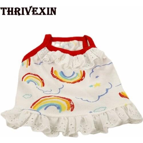 Pet Clothes Puppy Vest Skirt Summer Cool Cute Cotton Puppy Clothes for Teddy Than Panda Dog Vest Dog Clothes Cat and Dog Skirt