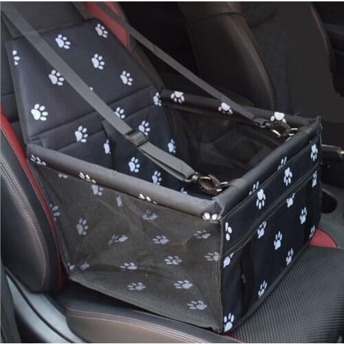 Dog Cat Carry Portable Pet Dog Cat Car Booster Safety Seat Foldable Pet Travel Carry Bag with Clip-On Safety Leash