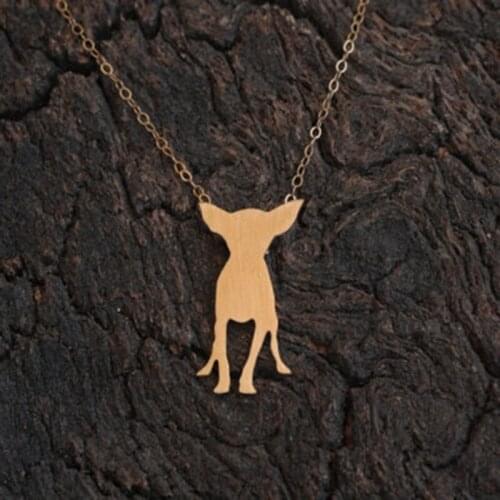 Personalized Chihuahua Dog Necklace Gold Silver Color Wild Animal Jewelry Statement pendant