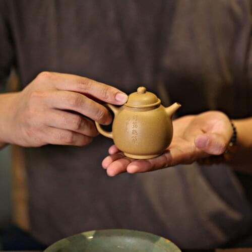 Hall are recommended pure manual undressed ore gold mud dragon egg pot dou small tea pot of 115 ml of household teapot