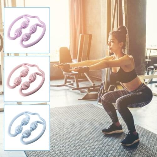 Muscle Roller Massage Foam Roller Trigger Point Deep Massage Tool For Fitness Gym Yoga Pilates Sports 4 Wheel Foam Roller