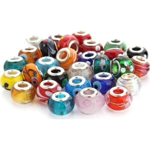 10pcs/lot 14mm mix random color Alloy Spacer glass Beads Hole Beads Flat Beads Buddha For DIY bracelet Jewelry Making fg4es