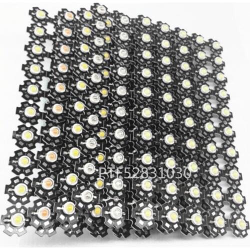 Hot 10pcs 1W 3W LED High Power warm white/cool white /natural white/red/green/Blue/Royal blue LED with 20mm star pcb