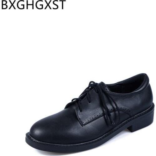 Vintage shoes women brogue fashion ladies leather shoes women italian brand black oxford shoes for women zapatos casuales mujer