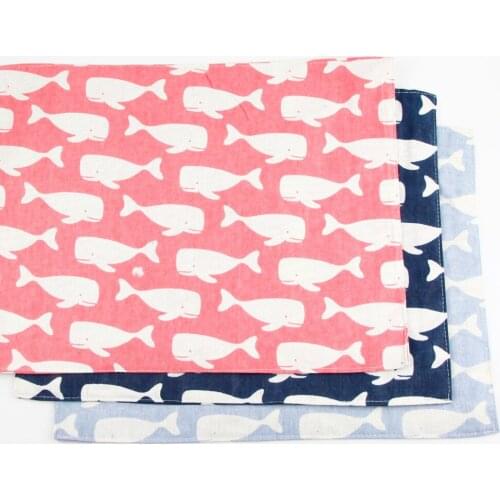 30x40cm Japan Sty placemats fashion cotton linen placemat heat insulation mat dining table mat fabric Napkins 3 Colours