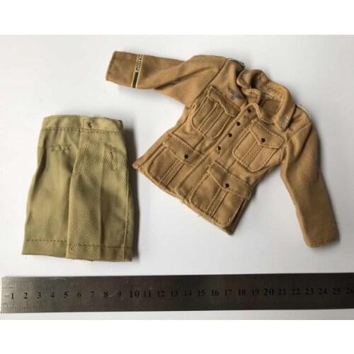 1:6th WWII German Army Coat + Shorts Model for 12" Action Doll