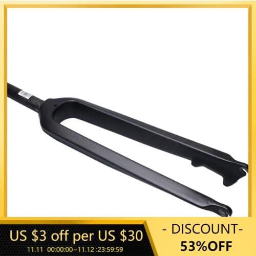 2021 27.5er Rigid MTB Carbon Fork 26 Mountain Bike Fork Fiber Carbon Disc Brake Carbon Conical Bicycle Fork 9mm Bicycle For