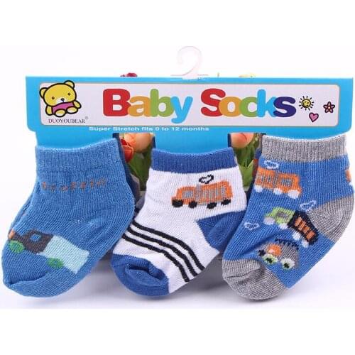 3 Pair/Lot Lovely Spring Autumn Baby Kids Socks Infant Girls Boys Soft Striped Floral Brand New Children newborn