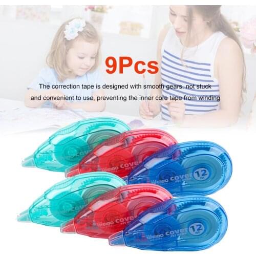 9Pcs Correction Tapes White Correction Tape Wipe Out Tape Taking Marking Crafting Bullet Journal And Scrapbooking