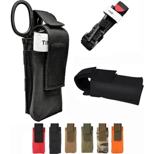 Tactical First Aid Kit Pouch Medical Tourniquet Bandage Scissors Carry Pouch Emergency Bag Travel Outdoors Oneself Survival Kits