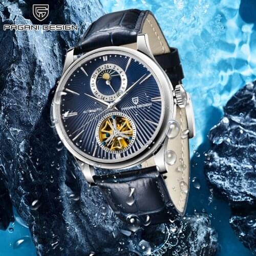 2020 PAGANI DESIGN Automatic Mechanical Watch Men Stainless Steel Fashion Skeleton Waterproof Male Clock relojes para hombre