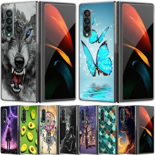 For Galaxy Z Fold3 5G Case Cartoon Hard PC Cover Phone Cases For Samsung Galaxy Z Fold 3 Case ZFold3 2021 Shells Coqute Cute