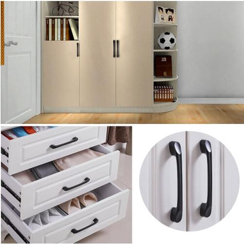 Black Handles Use To Furniture Kitchen Cabinet Bathroom Cabinet Wardrobe TV Cabinet Drawer Cabinet Home Furniture Hardware