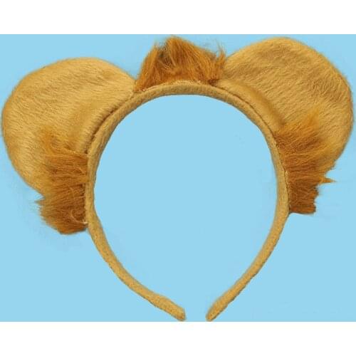 Kids Adult Animal Ear Headband Lion Headbands Halloween Party Costume Cosplay Head Band Halloween Party Favor