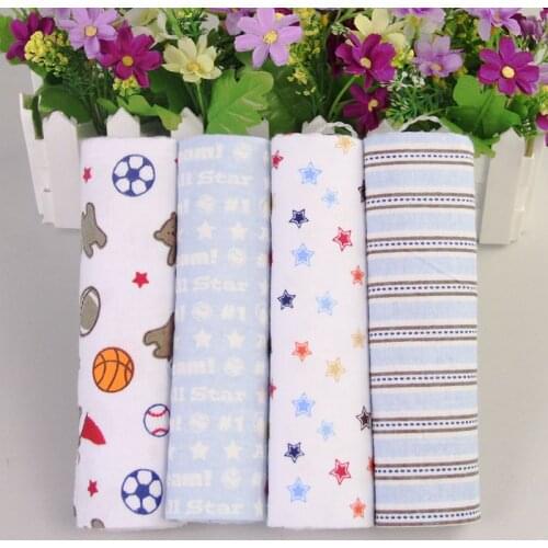 Baby Blanket 100% Cotton Multifunctional Super Soft Newborn Baby Receiving Blanket 76x76 cm Infant Bedsheet 4 pieces / pack