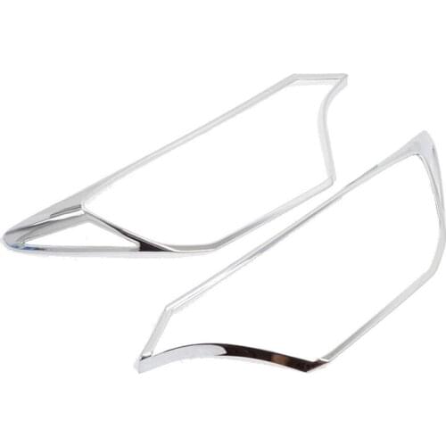 For Toyota RAV4 RAV-4 XLE LE 2016 2017 2018 ABS Chrome Front Headlight Lamps Cover Trim Bezels 2PCS/Set