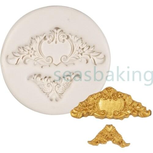 European Vintage Relief Silicone Fondant Lace Mold Gumpaste Chocolate Clay Candy Moulds Cake Border Fondant Mold Decorating Tool