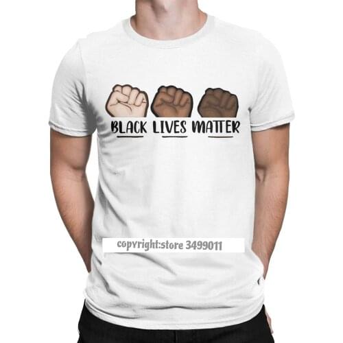 Mens T-Shirt Black Lives Matter Cotton Tee Shirt Fitness Justice George Floyd Equal Racism Racist Tops T Shirt Gift