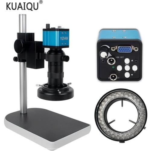 HD 38MP Full Digital Microscope For Electronics vga hdmi usb Microscope Camera Soldering 130x Lens LED Light Electron Microscope
