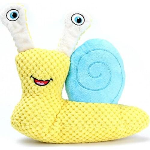 Pet Plush Snail Vocal Dog Toy Bite Resistant Interactive Puzzle Chewing Doll Simulation Teddy Sleeping Add Fun Puzzles Toy