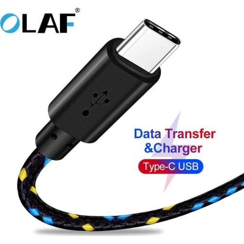 USB Type C Cable for USB C Mobile Phone Cable Fast Charging Type C Cable for USB Type-C Nylon Braided data cord 50cm/ 1m/2m/3m